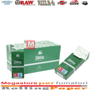 Filtri Swan Extra Slim 5,7mm Mentolo In Cannuccia Scatoline Da 120 Filtrini Alla Menta