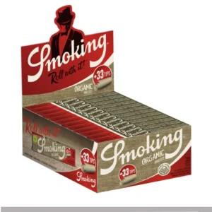 Cartine Smoking Organic King Size con Filtri Tips – Canapa Marrone Naturale, Box da 24 Libretti Combi