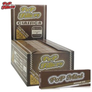 Cartine POP Classica Brown Corte Marrone Non Sbiancate – 50 Libretti Originali in Carta Naturale