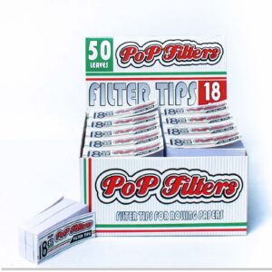 Filtri in Carta POP Filters 18mm – 50 Blocchetti da 32 Tips Cartoncino (Standard – Carta Naturale)