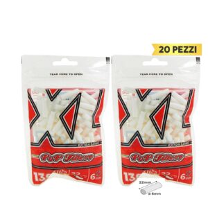Filtri POP Filters 22mm XL Extra Long Slim 6mm – 20 Bustine da 130 Filtri