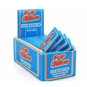 Cartine POP Filtri Classica Blue Line Corte – 50 Libretti (Standard – Carta di Cellulosa)