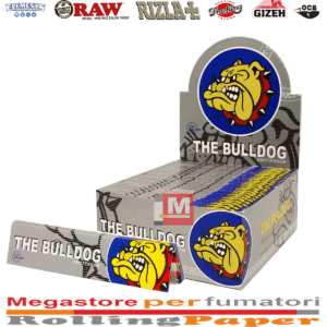 Cartine The Bulldog Argento – King Size Slim Lunghe Silver, 50 Libretti