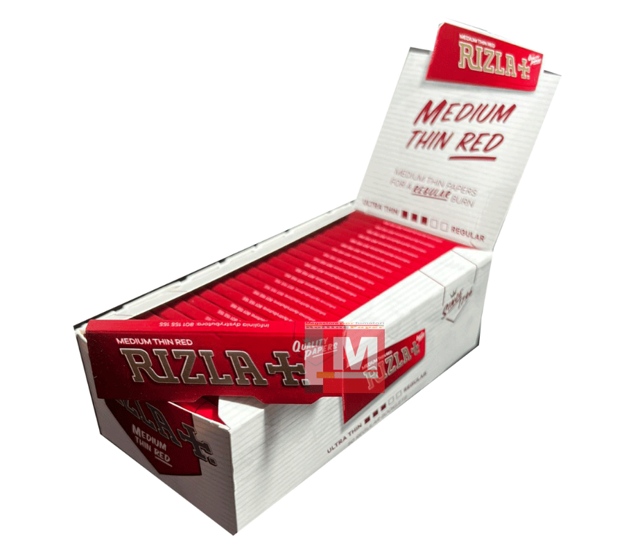 Cartine Rizla Red – Rossa Corte Regolari per Sigarette, 50 Libretti