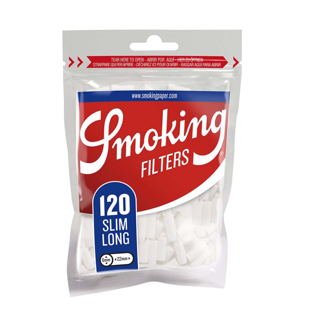 Filtri Smoking Slim Long 6mm Lunghi 22mm XL | 20 Bustine da 120 Filtri