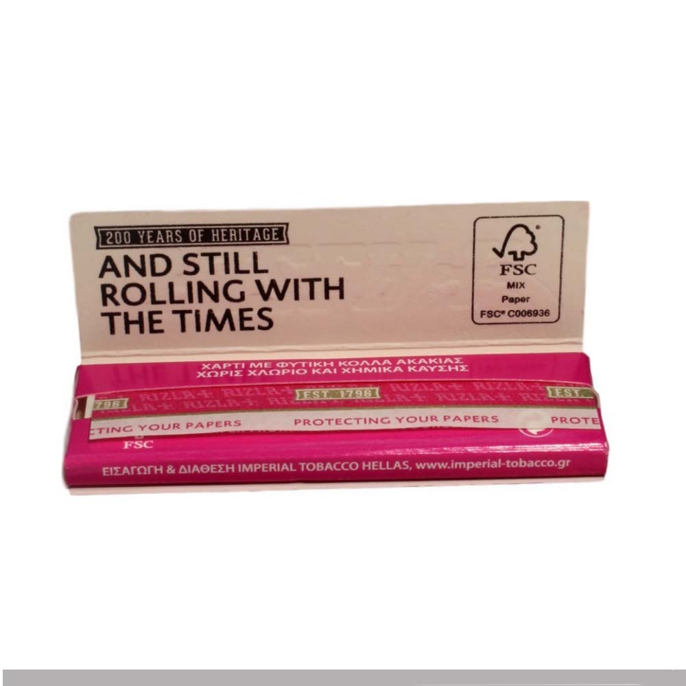 Cartine Rizla Pink – Rosa Corte Regolari Colorate 50 Libretti - immagine 2