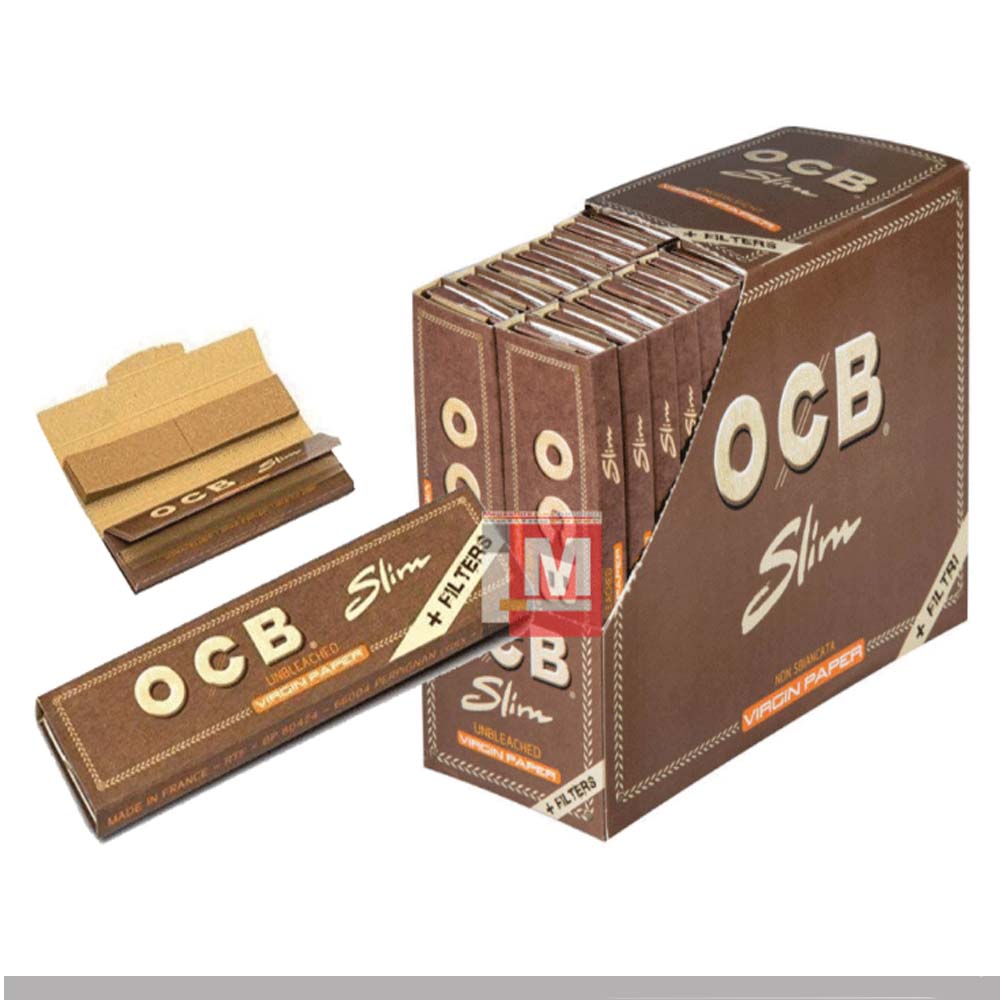 Cartine OCB Virgin Unbleached King Size Slim – con Filtri in Carta 32 Libretti