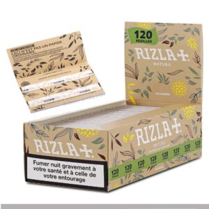 Cartine Rizla Natura Corte Doppie – 100% Canapa Biologica 25 Libretti (120 Fogli)