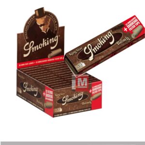 Cartine Smoking Brown King Size Slim – Lunghe + Filtri in Carta, 24 Libretti