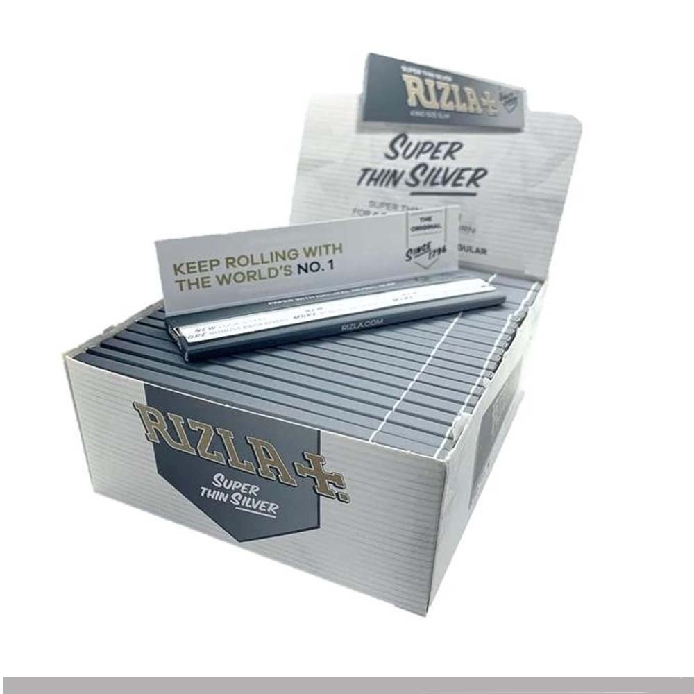 Cartine Rizla Argento Lunghe Silver King Size Slim – 50 Libretti