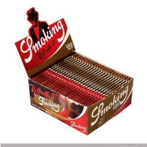 Cartine Smoking Gold Oro King Size Slim – Lunghe, Box da 50 Libretti