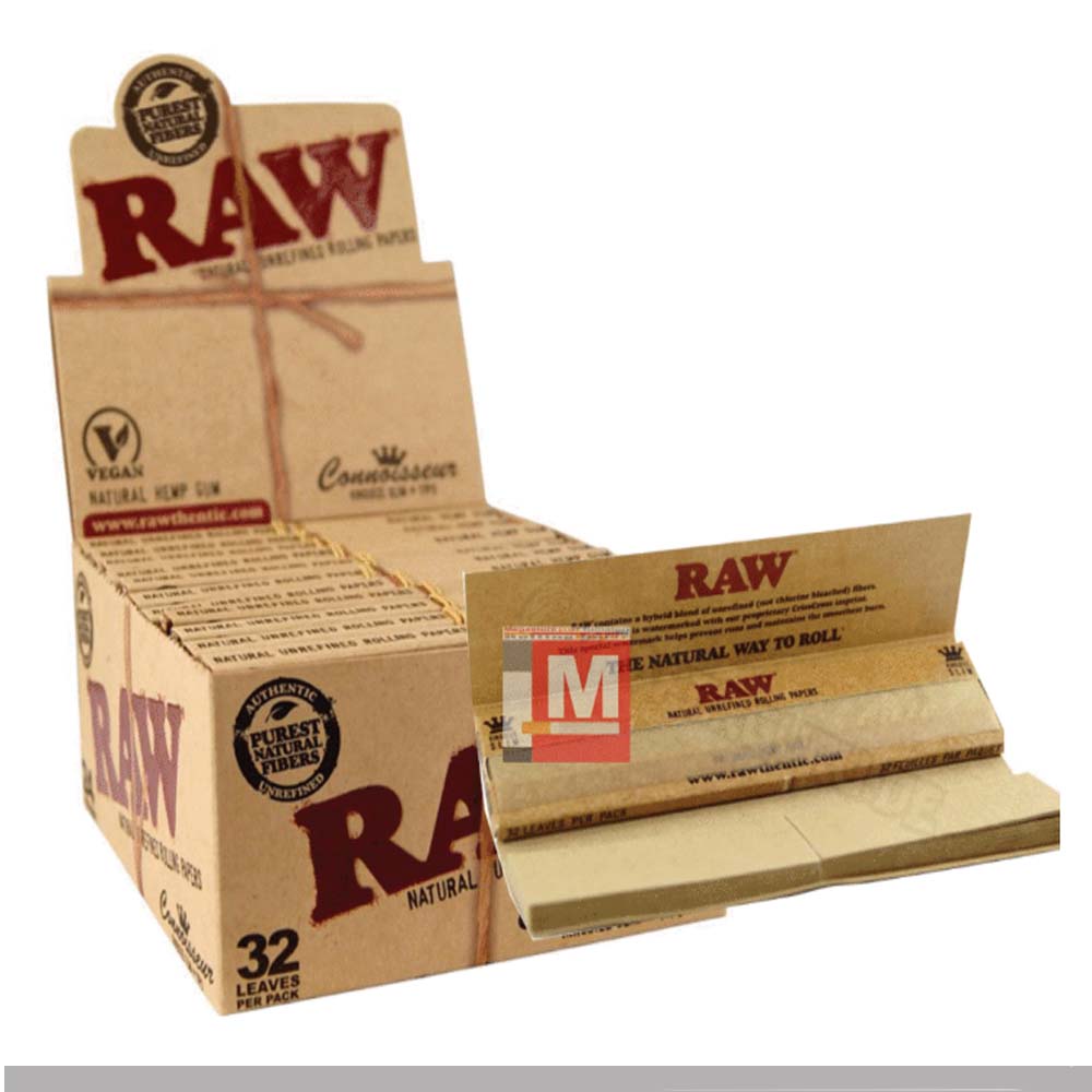 Cartine RAW Classic Connoisseur King Size Slim con Filtri 24 Libretti