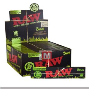Cartine RAW Black Organic Hemp King Size Slim 50 Libretti