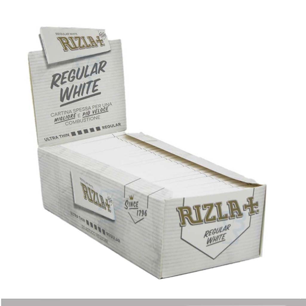 Cartine Rizla White Bianche Corte Regular – 50 Libretti