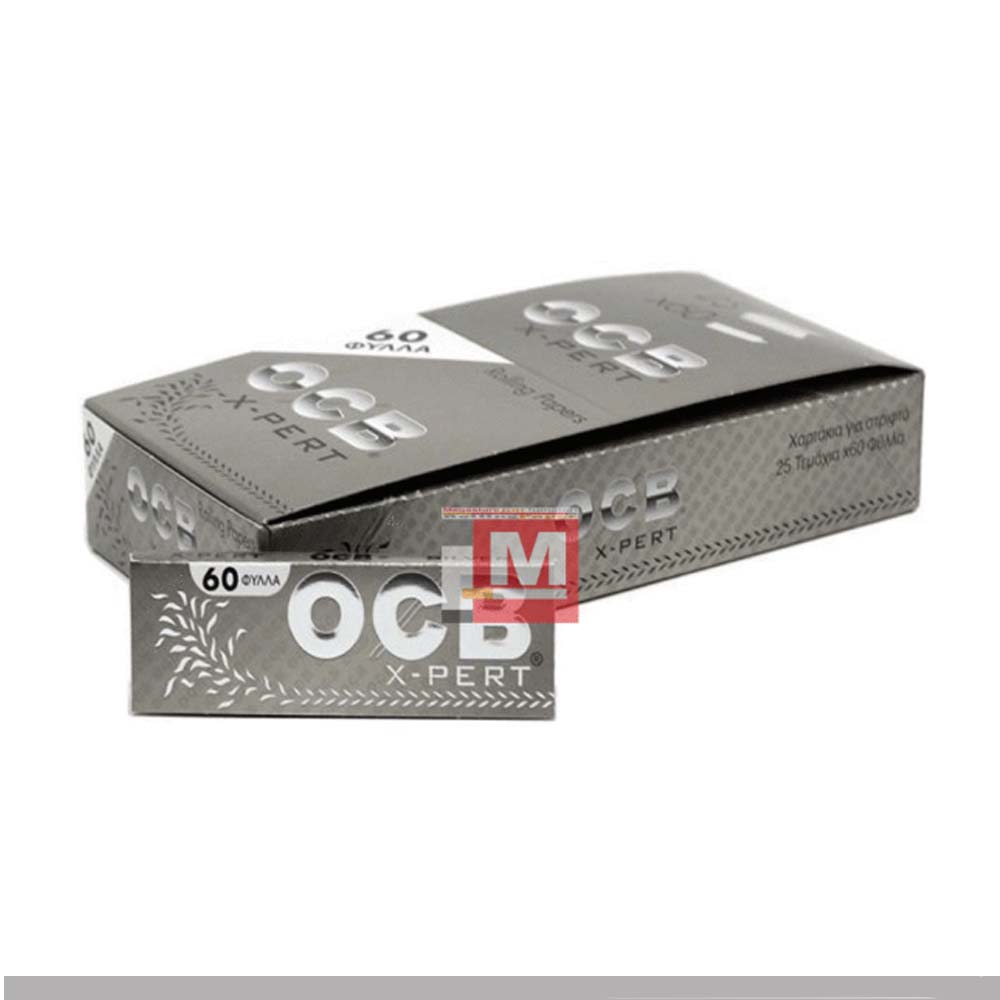 Cartine OCB X-Pert Corte Argento – Silver Fit Ultra Sottili 60 Fogli x 25 Libretti