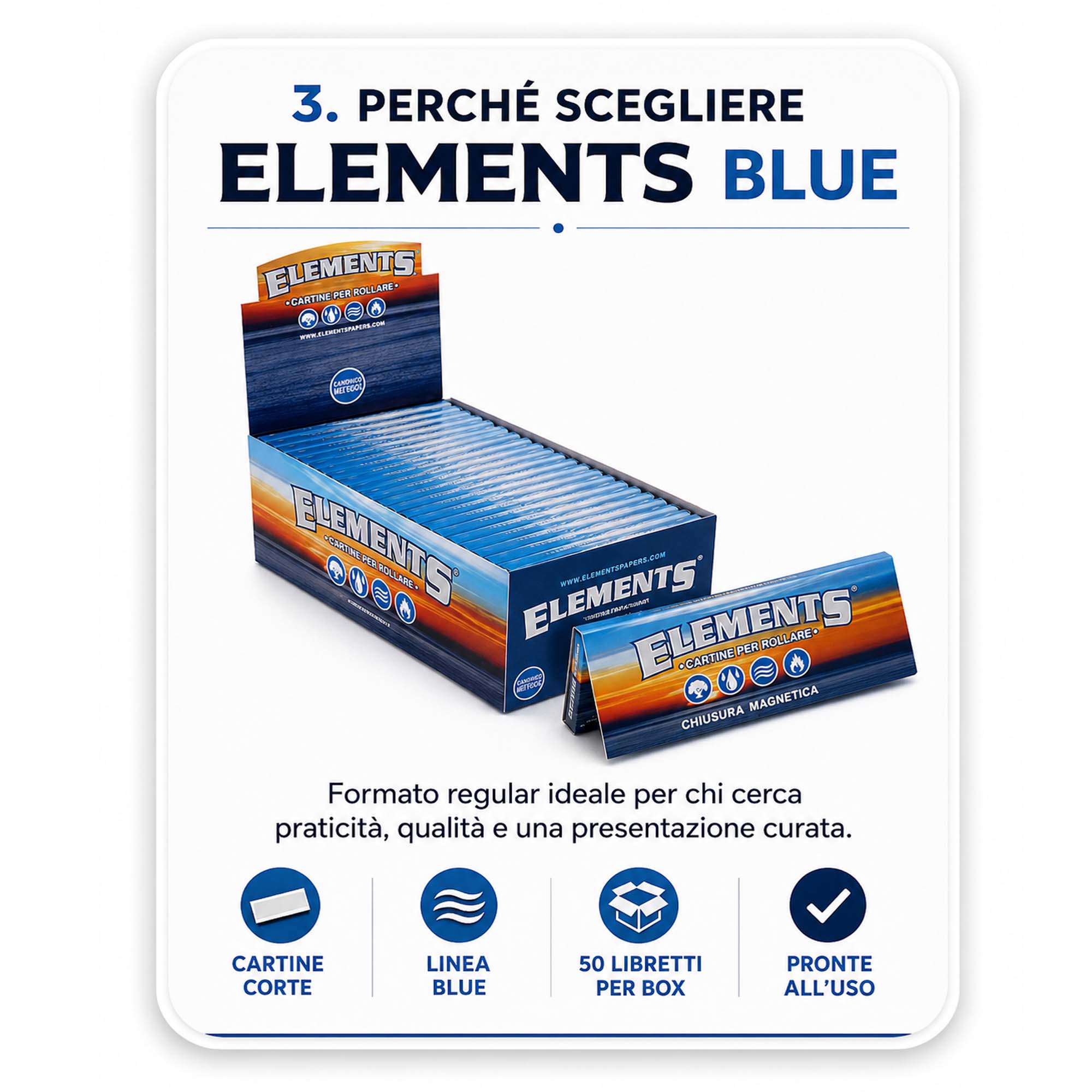 Cartine Elements Blue Corte Singole Regular – 50 Libretti - immagine 4
