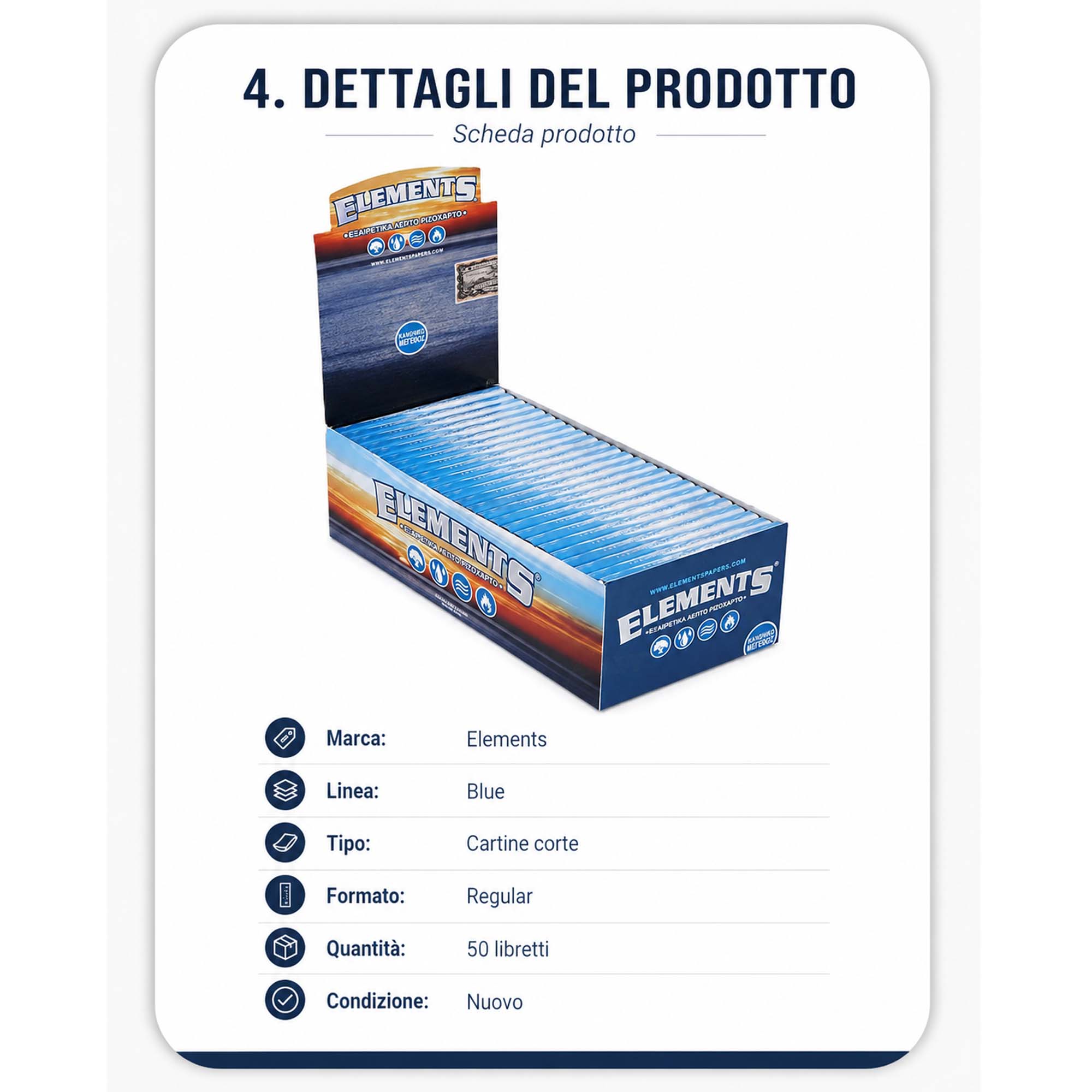 Cartine Elements Blue Corte Singole Regular – 50 Libretti - immagine 5