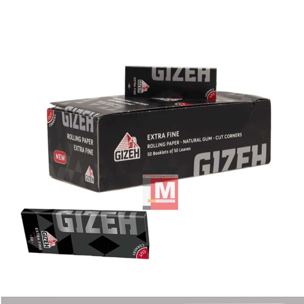 Cartine Gizeh Extra Fine Black Corte Singole 50 Libretti