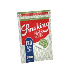Smoking Filtri Paper Slim Lunghi in Carta 6 x 22mm – 1 Bustine da 120 Filtri