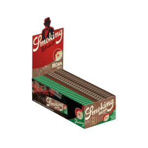 Cartine Smoking Brown Corte Non Sbiancate con Angoli Tagliati – 50 Libretti Originali