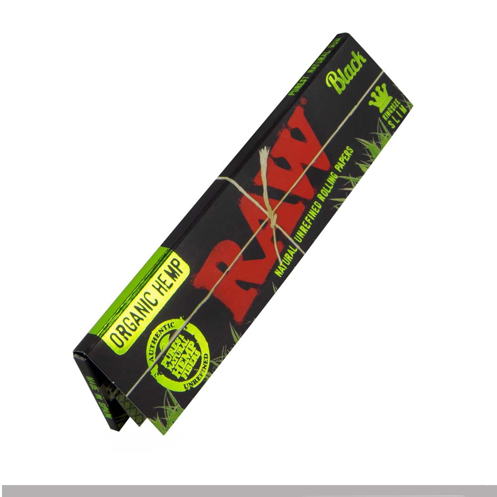 Cartine RAW Black Organic Hemp King Size Slim 50 Libretti - immagine 2
