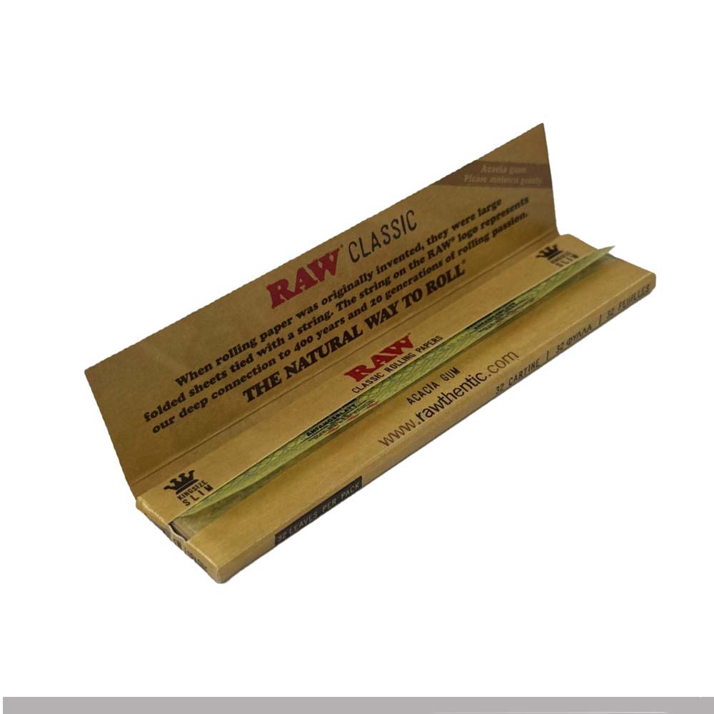 Cartine RAW Classic King Size Slim Naturali 50 Libretti - immagine 2
