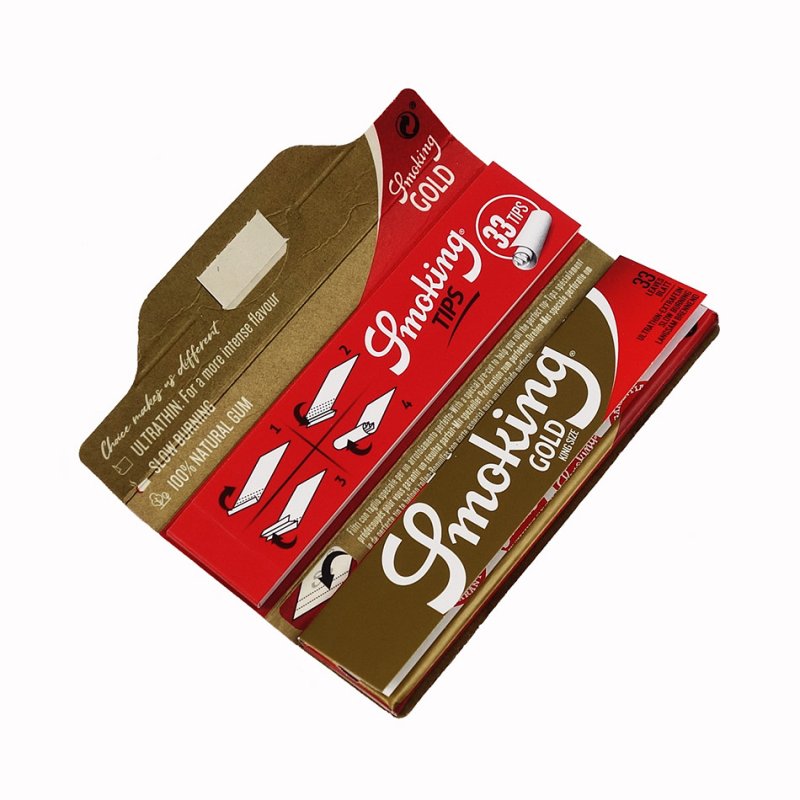 Cartine Smoking Gold Oro King Size Slim con Filtri in Carta – Box da 24 Libretti Combi - immagine 2