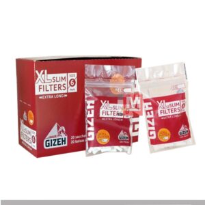 Filtri Gizeh Slim 6mm XL Extra Lunghi 20 Bustine da 100 Filtri