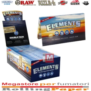 Elements Cartine Blue Doppie Corte – Single Wide Double – 25 Libretti