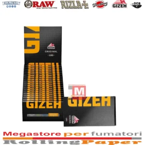 Gizeh Cartine Black Originali Doppie Corte – Magnetiche Nere, 20 Libretti