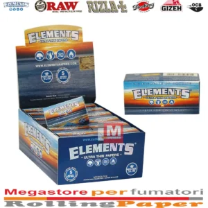 Elements Cartine Rolls Ultra Sottili – 5 Metri – King Size Slim – 24 Rotoli