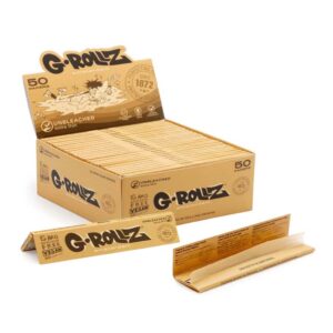 Cartine G-Rollz Lunghe Non Sbiancate Extra Sottili King Size Slim – Scatola da 50 Libretti Originali