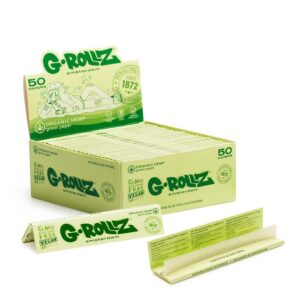 Cartine G-Rollz in Canapa Biologica Lunghe King Size Slim – Scatola da 50 Libretti Originali