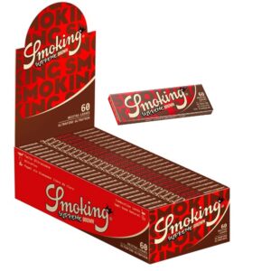 Cartine Smoking Supreme Brown Marrone Corte Regular – Ultra Sottili Non Sbiancate, Box da 50 Libretti