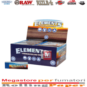 Filtri in Carta Elements Tips Slim Senza Perforazione – 50 Blocchetti Naturali