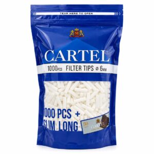 Filtri Cartel Classic Slim Lunghi 6mm x 22mm – 1 Bustine da 1000 Filtrini Originali