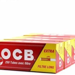Tubetti OCB Extra Lunghi con Filtro – 4 Box x 250 Tubi (Standard – Carta di Cellulosa)