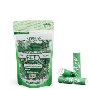 Filtri Purize Extra Slim 6mm Verde ai Carboni Attivi Green – 250 Filtrini Originali