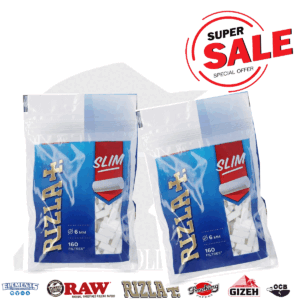 Filtri Rizla Slim 6mm in Busta – 20 Bustine da 150 Filtri