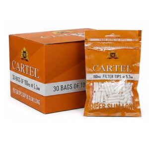 Filtri Cartel Lungo Super Slim 5,3mm 22mm Size Long – 30 Bustine da 100 Filtrini