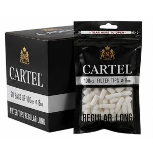 Filtri Cartel Lungo Regular 8mm 22mm Size Long – 20 Bustine da 100 Filtrini